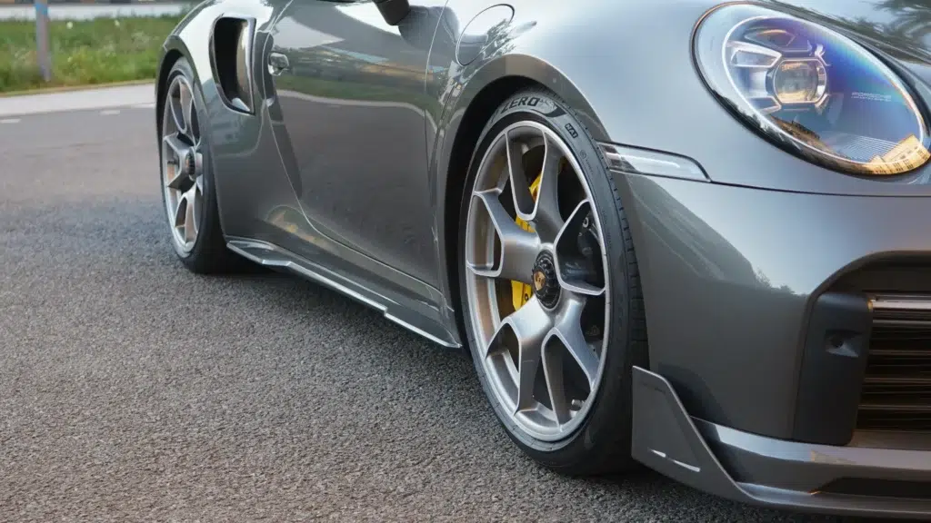 porsche 992 turbo s side skirts scoops